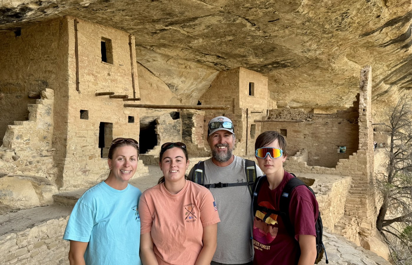 Campfires and Motors family exploring Mesa Verde