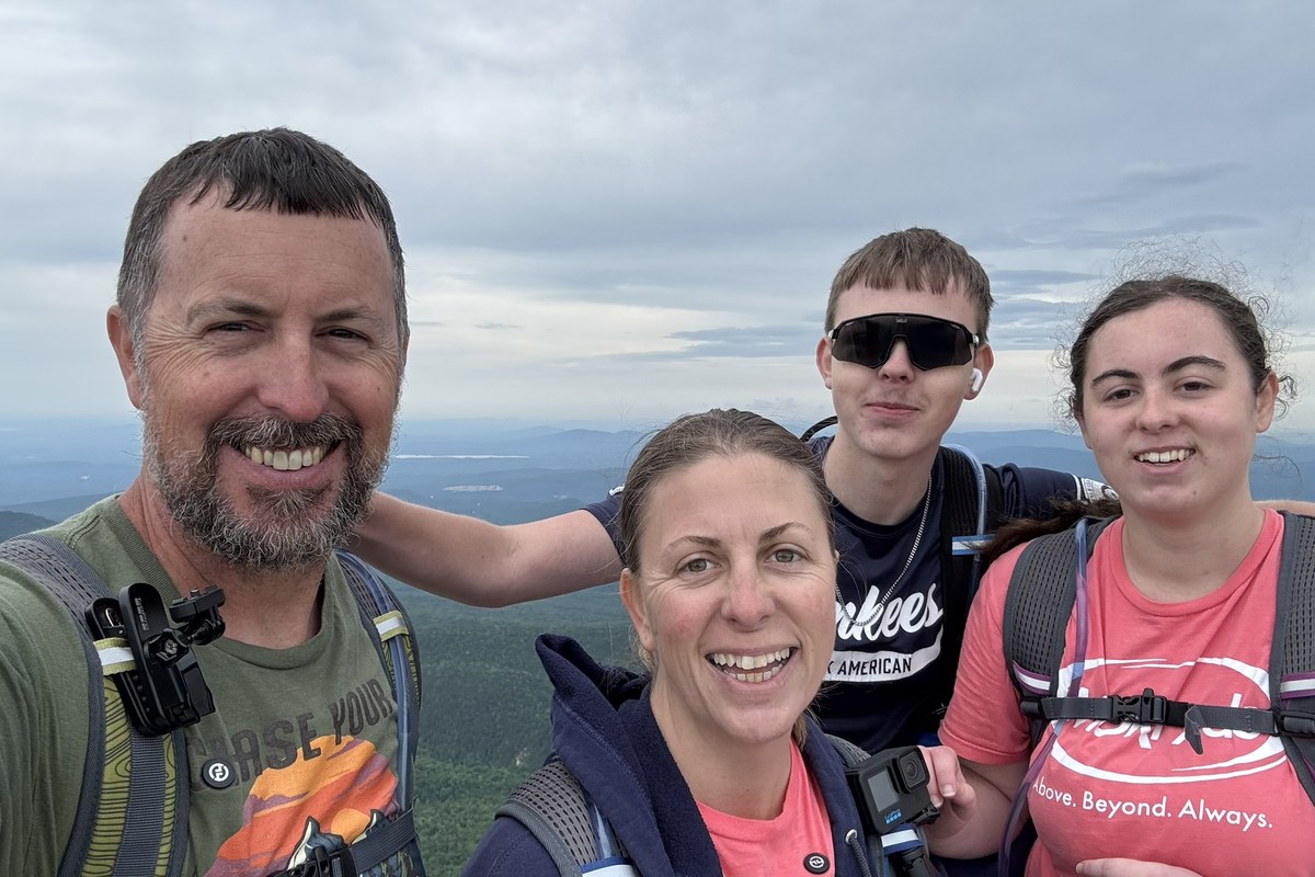 Campfires and Motors family at a mountain summit