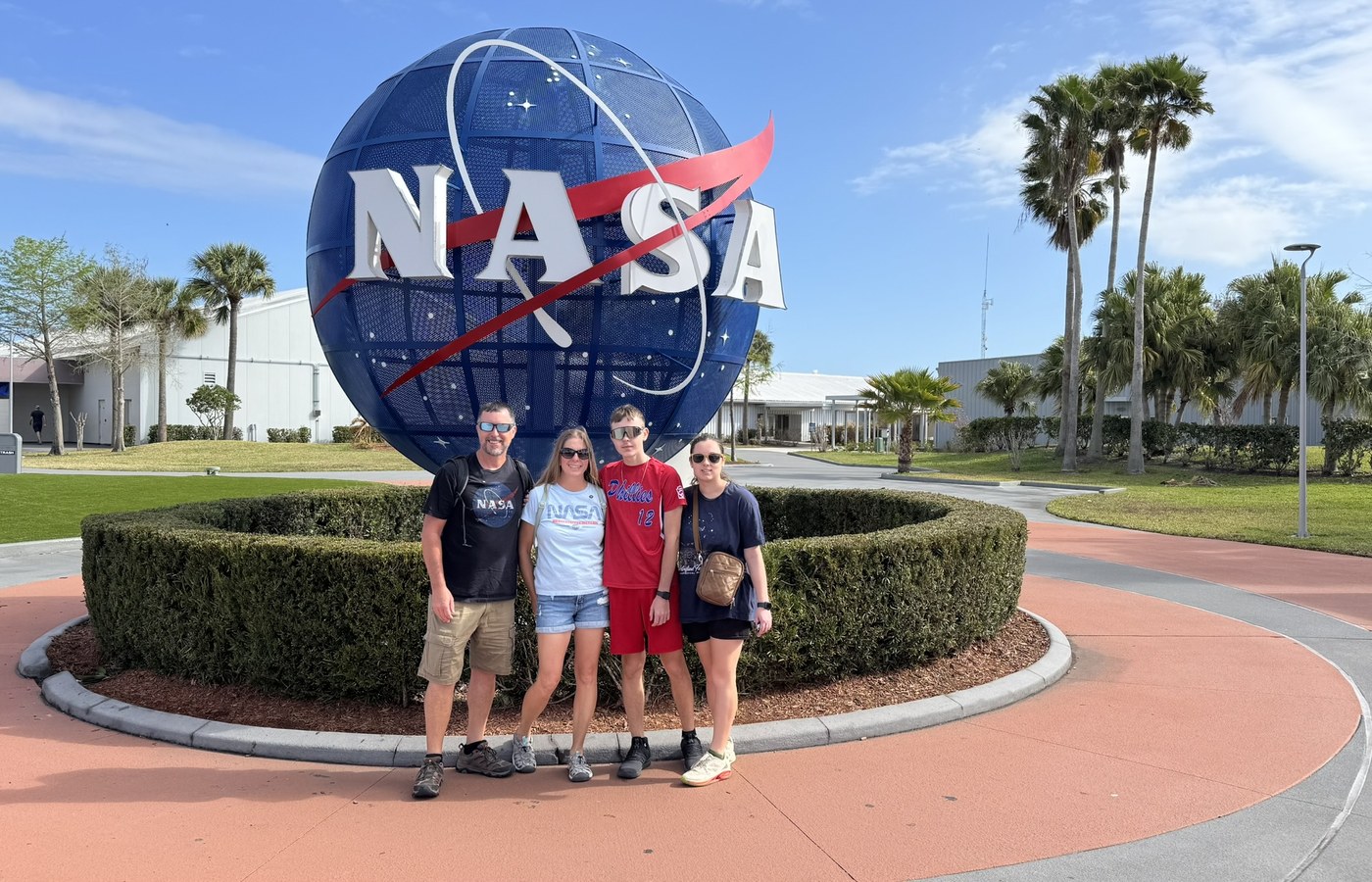 Campfires and Motors family visiting NASA